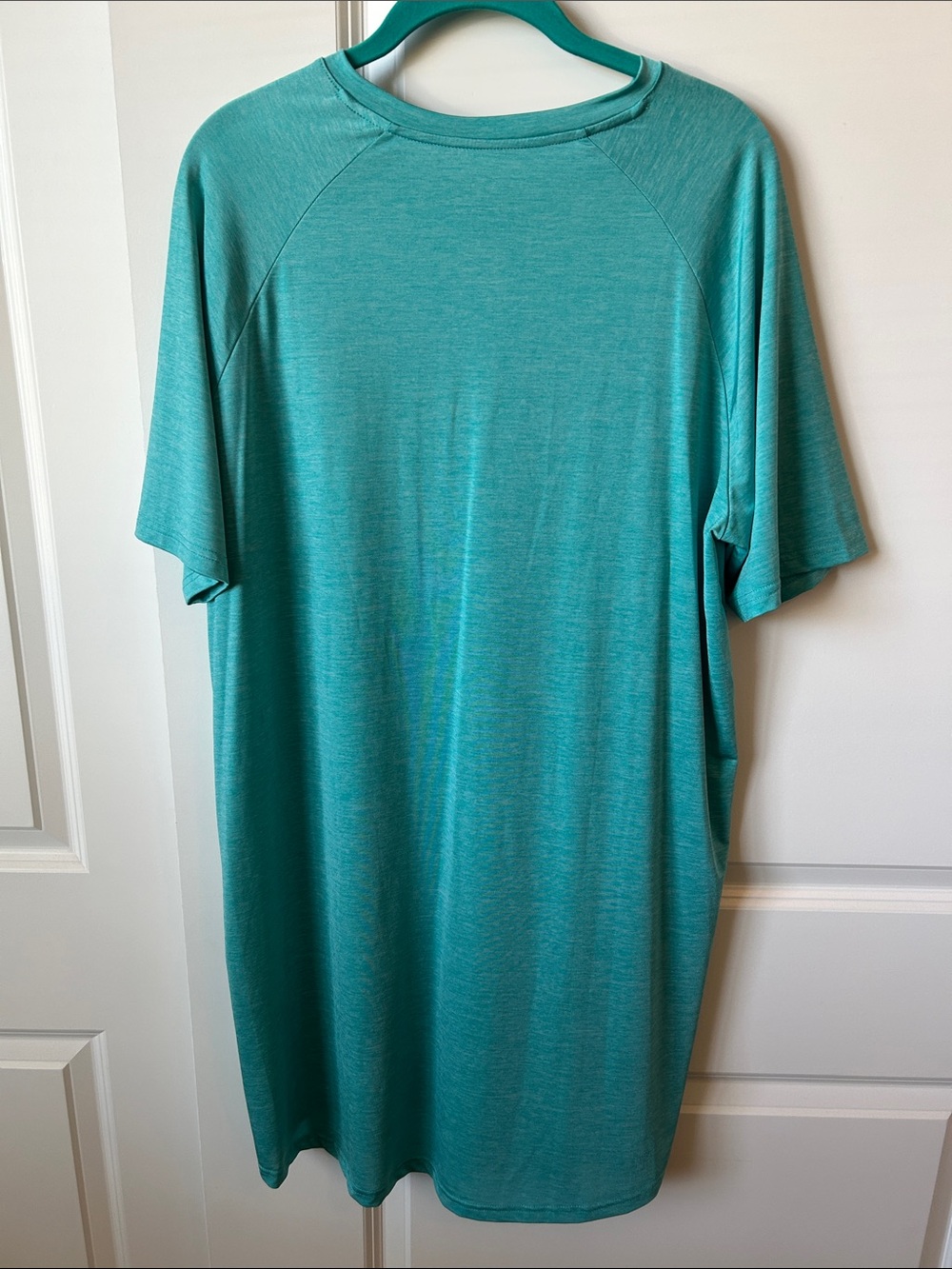 Connect T-Shirt Dress Women’s Large Turquoise/Metallic Silver - Picture 4 of 7